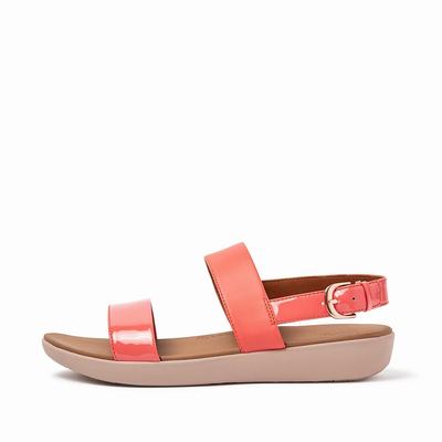 Fitflop Women's BARRA Patent Mix Back-Strap Sandals - Coral Pink, AV2140573